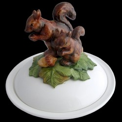 Squirrels - dish deep plate with 