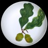 Majolica oak leaf large round dish