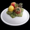Majolica tomatoes covered soup plate