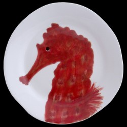 Sea horse plate D 28 cm