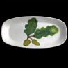 Majolica oak leaf long oval dish