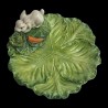 Majolica small plate cabbage Rabbit