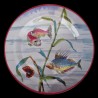 Decorative tin plate "The Fantastic World" Blue Fish