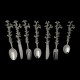 Sef of 7 cutlery pieces coral pewter