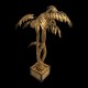 Centre de table palmier doré