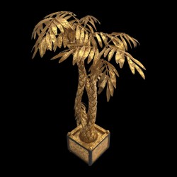 Gilted palm table centerpiece