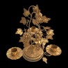 Gilded grapes candle holder