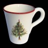 Majolica Christmas tree mug Red nose