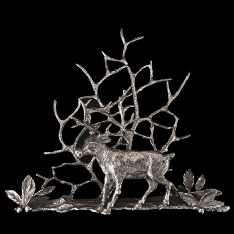 Card / Napkin holder Pewter Deer