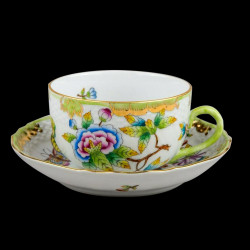 Tea cup and saucer Victoria Herend