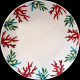 Porcelain deep plate Red Coral
