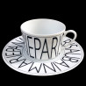 Breakfast cup and saucer porcelain Graphic