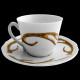 Tasse à café et sous tasse bois cerf porcelaine de Limoges