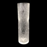 High vase engraved with flowers in Saint-Louis crystal