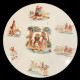 12 illustrated dinner plates Don Quixote in Lunéville earthenware