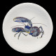12 dinner plates shellfishes "Grands Crustacés", Gien earthenware, 1961