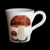 Majolica porcini mushroom mug
