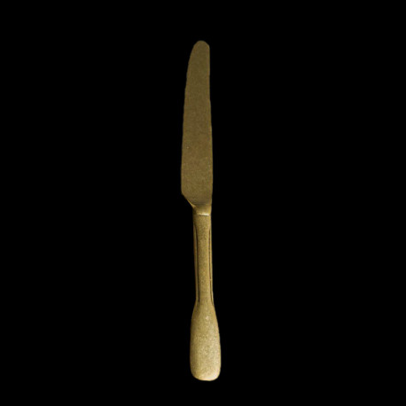 Couteau à dessert acier brossé doré