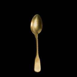 Dessert Spoon in golden stone washed steel