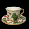 Majolica ivory and red fruits teacup "George Sand"