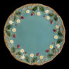 Majolica turquoise dessert plate "George Sand"