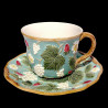 Majolica turquoise breakfast cup "George Sand"
