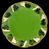 Majolica green dinner plate "George Sand"