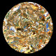 Assiette ronde multicolore terre mêlée collection Epice forme disque
