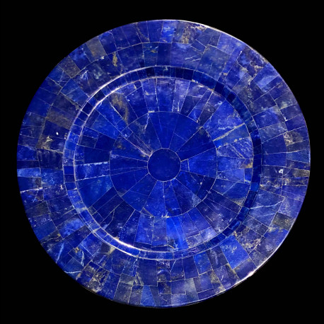Blue round dish in Lapis Lazuli