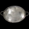 Oval large tray XIXth GB silver plated