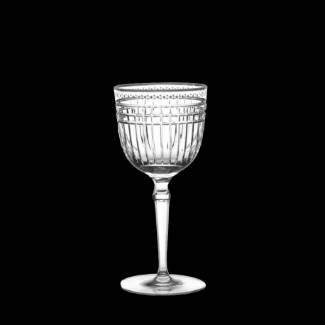 Platinum Cut Crystal White Wine Glass