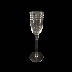 Flûte à champagne en cristal décor biseaux
