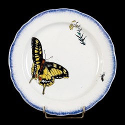 Bracquemond Butterfly & Yellow Bellflower plate D 24,5 cm