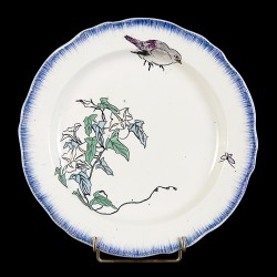Bracquemond Sparrow & White Bellflower plate D 24,5 cm