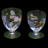 Butterflies wine Crystal glass