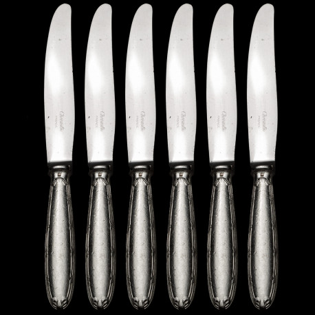 6 couteaux de table Rubans Christofle Vintage