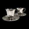 Pair of 2 Art Deco tea cups by Sue & Mare for Gallia Christofle