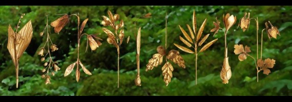 Gilded vegetal ornaments